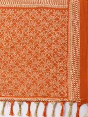 Satin Crepe Printed Saree