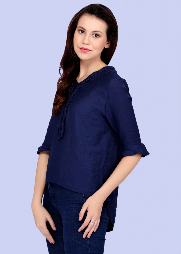 Buy Women Navy Blue Colored Top By Rachna at INR 995 online from Rachna ...